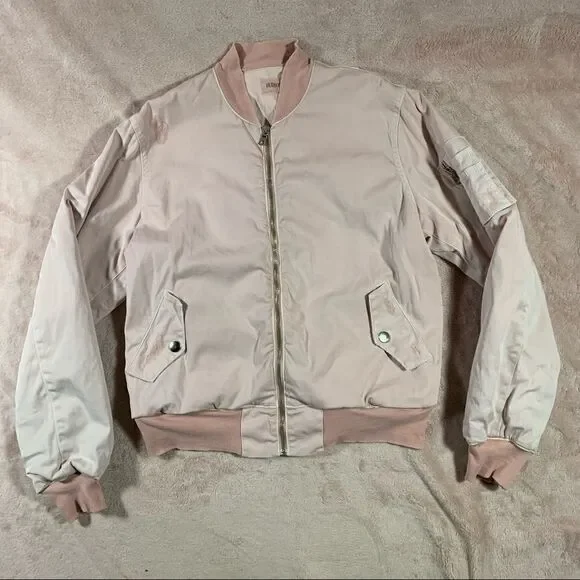 Hudson The Gene Pink Puffer Bomber Jacket S - Picture 2 of 12